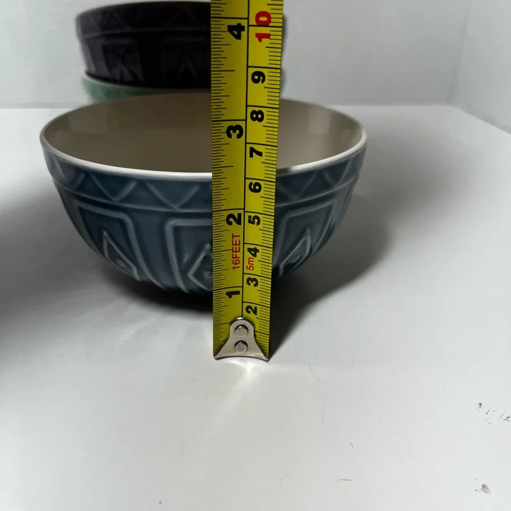 Trudeau Bowls 3-piece soup/salad/condiment porcelain